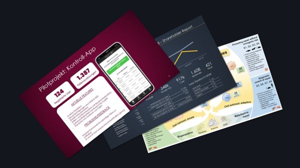 Tim Reiche designed PowerPoint Präsentationen: Wissenschaft, Reportings, Pitchdecks, Sales-Präsentationen